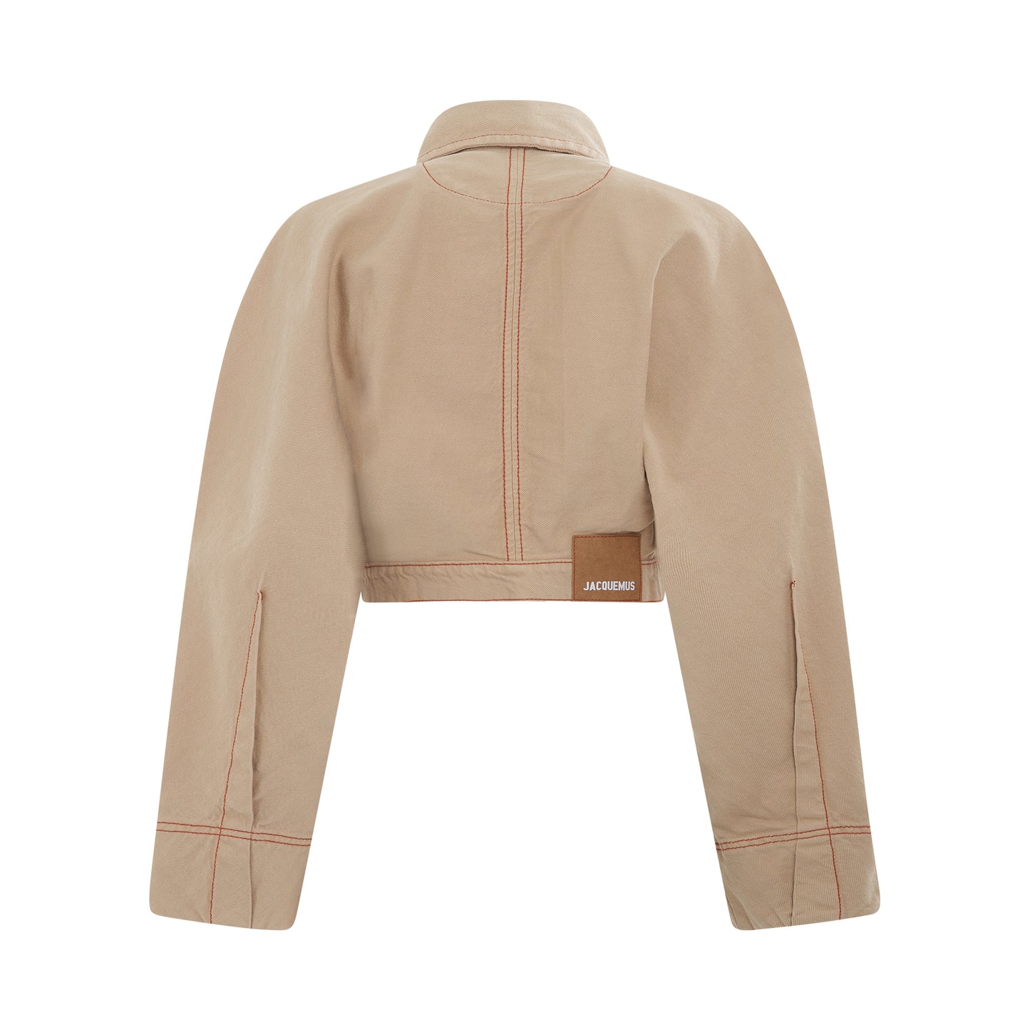 Meio Cropped Jean Jacket in Beige