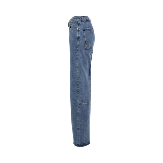 Bordado Denim Jeans in Blue