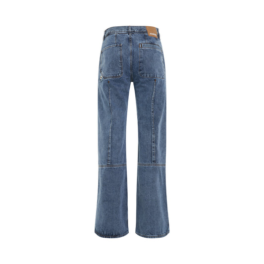 Bordado Denim Jeans in Blue