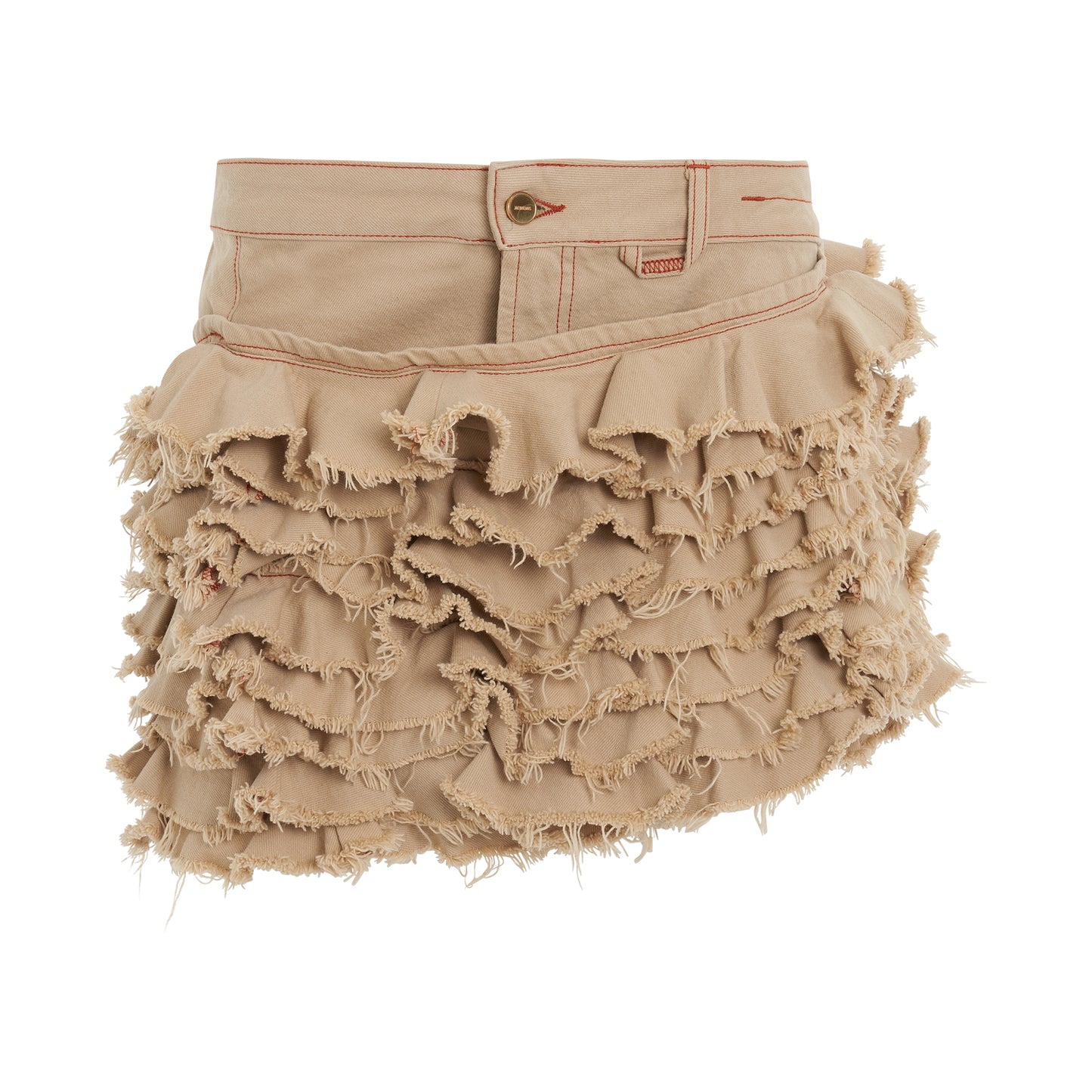 Artichau Denim Skirt in Beige