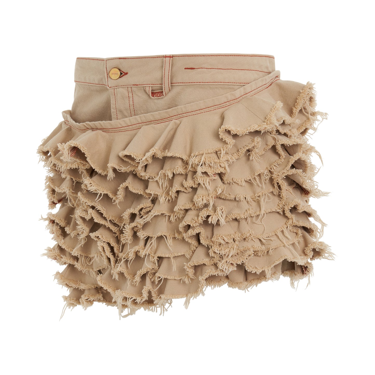 Artichau Denim Skirt in Beige