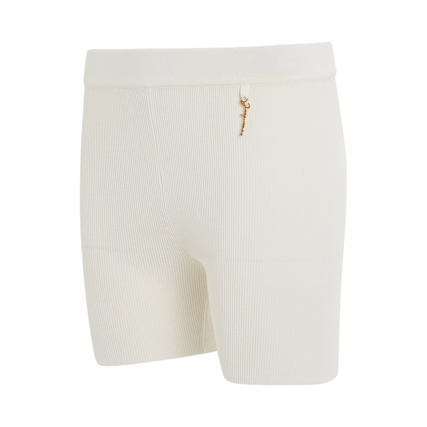 Pralu Charm Logo Knit Short in White