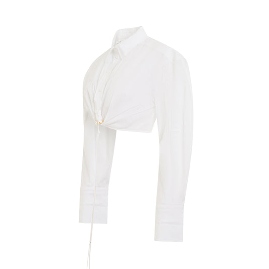 Plidao Crop Shirt in White