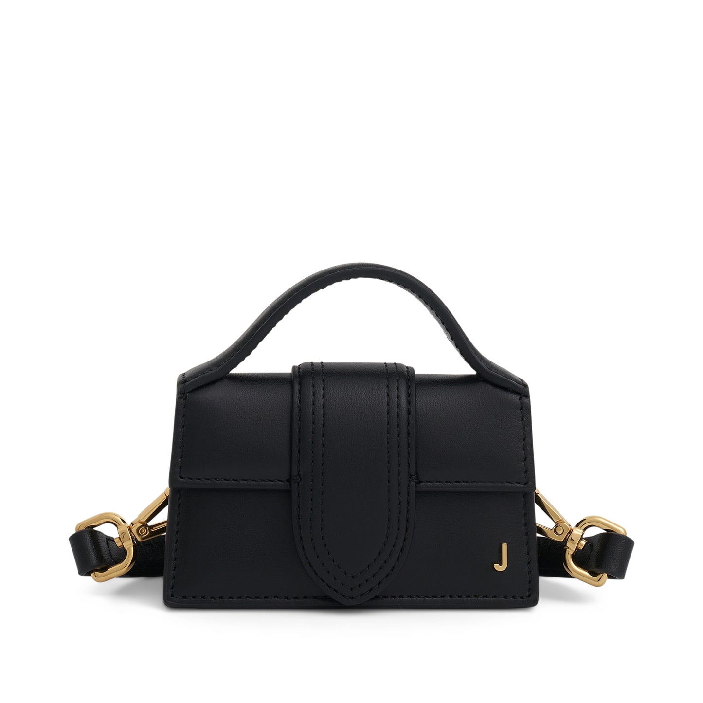 Le Petit Bambino Leather Bag in Black