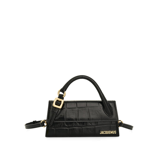 Le Chiquito Long Boucle Leather Bag in Black