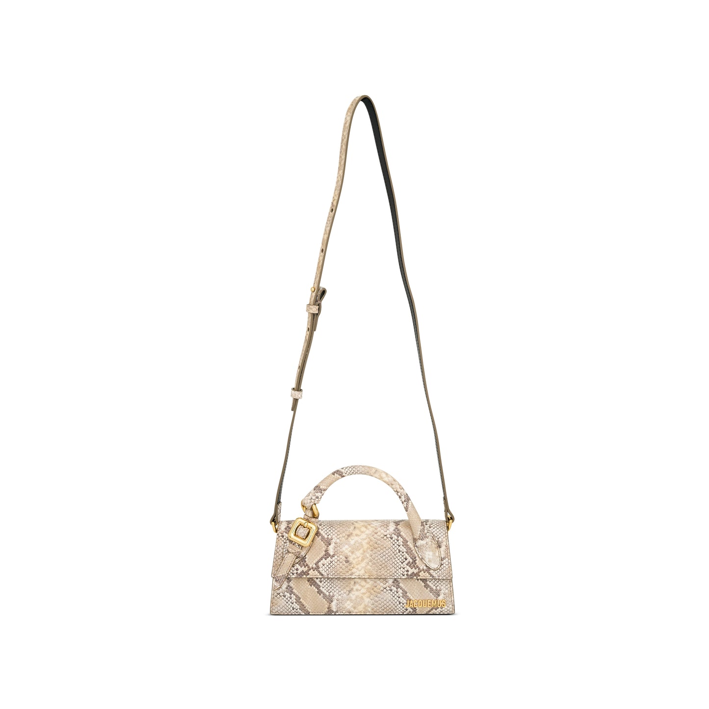 Le Chiquito Long Boucle Leather Bag in Beige