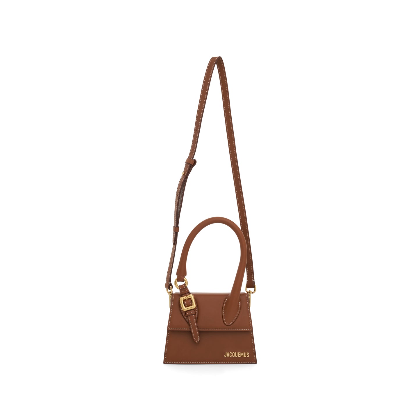 Le Chiquito Moyen Boucle Leather Bag in Light Brown 2