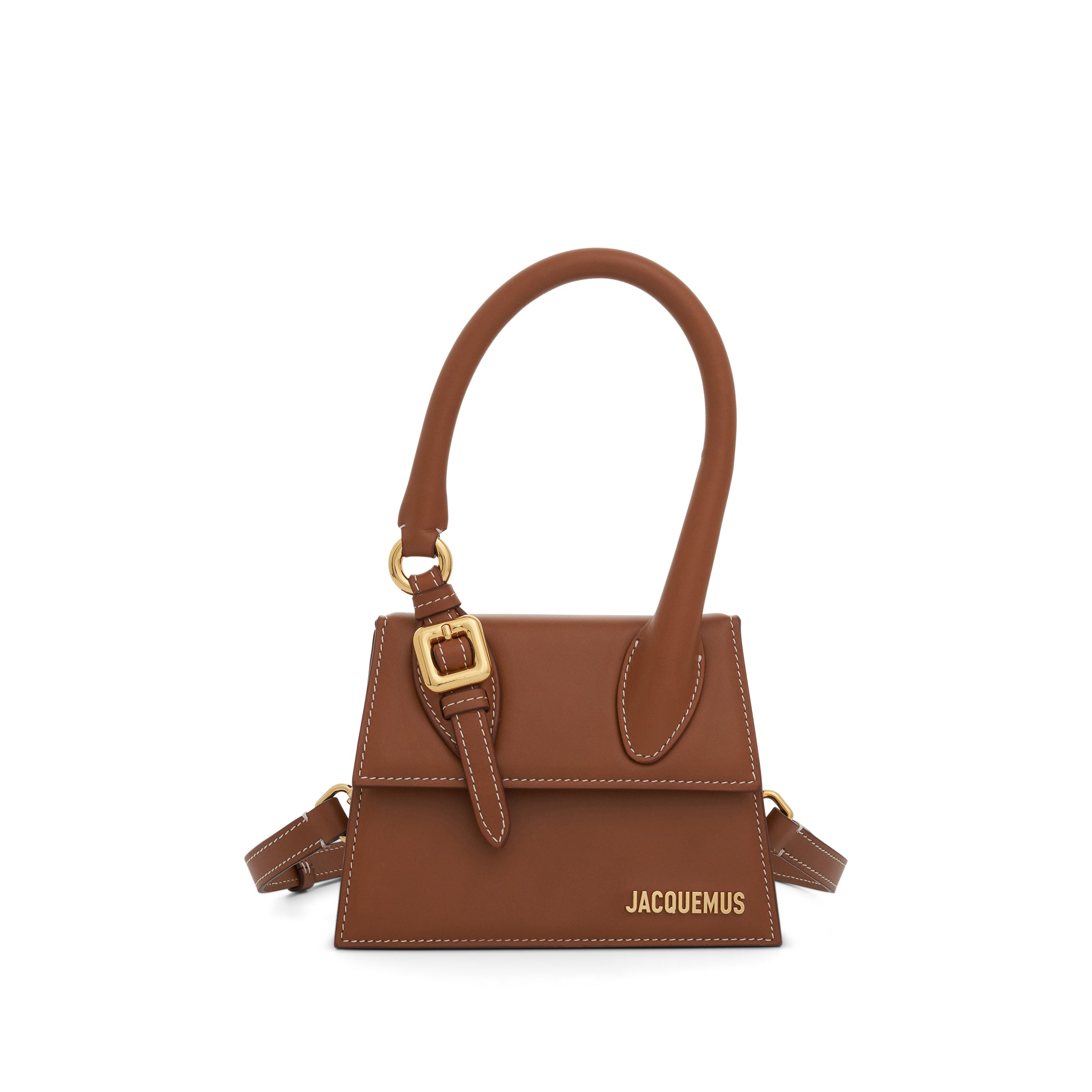 Le Chiquito Moyen Boucle Leather Bag in Light Brown 2