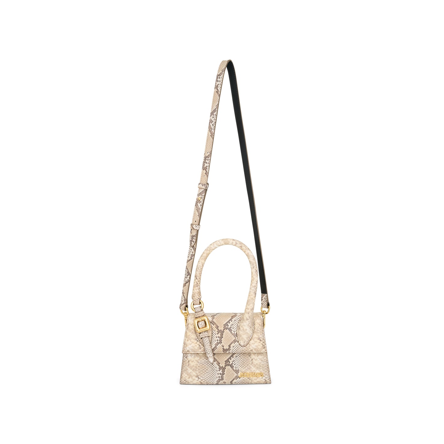 Le Chiquito Moyen Boucle Leather Bag in Beige