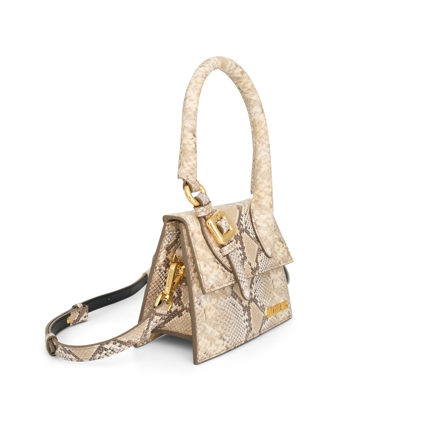 Le Chiquito Moyen Boucle Leather Bag in Beige