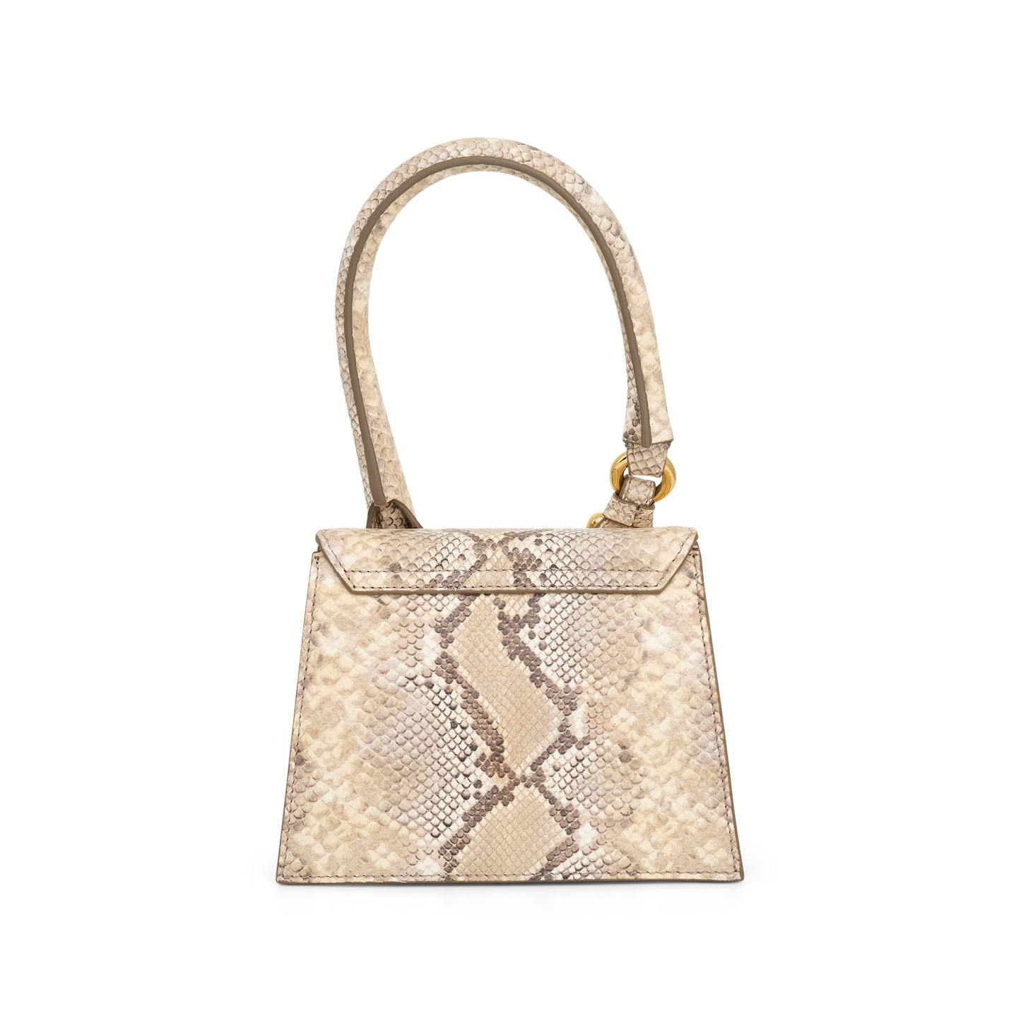 Le Chiquito Moyen Boucle Leather Bag in Beige