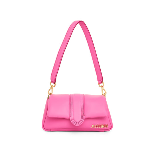 Le Petit Bambimou Leather Bag in Neon Pink