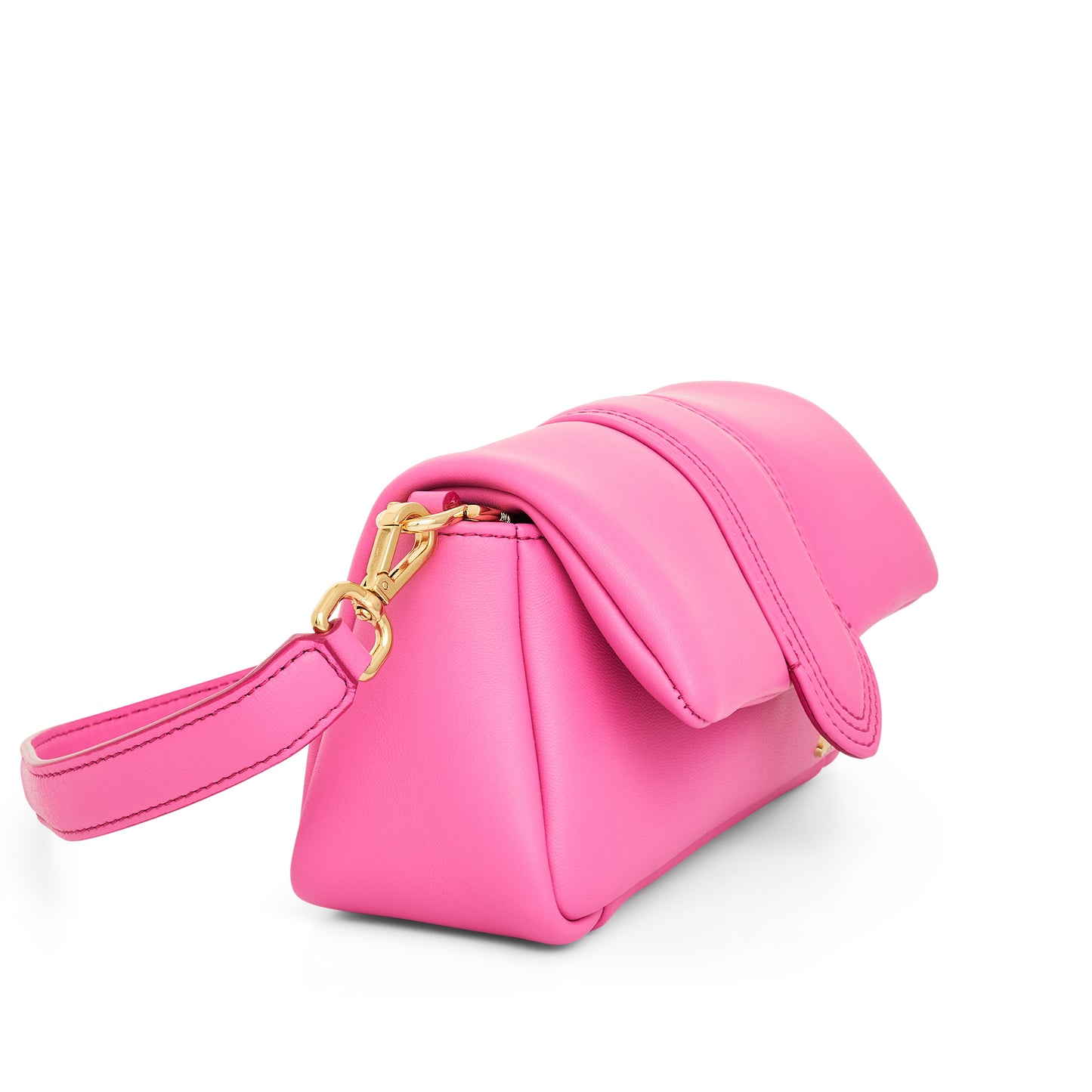 Le Petit Bambimou Leather Bag in Neon Pink