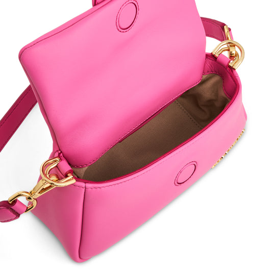 Le Petit Bambimou Leather Bag in Neon Pink