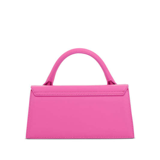 Le Chiquito Long Leather Bag in Neon Pink