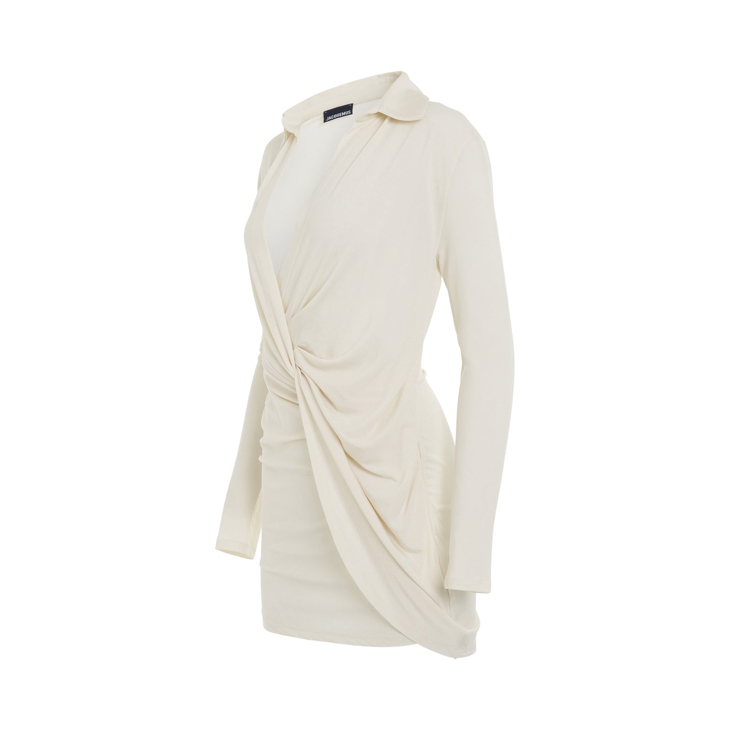 Bahia Twist Jersey Dress in Off-White