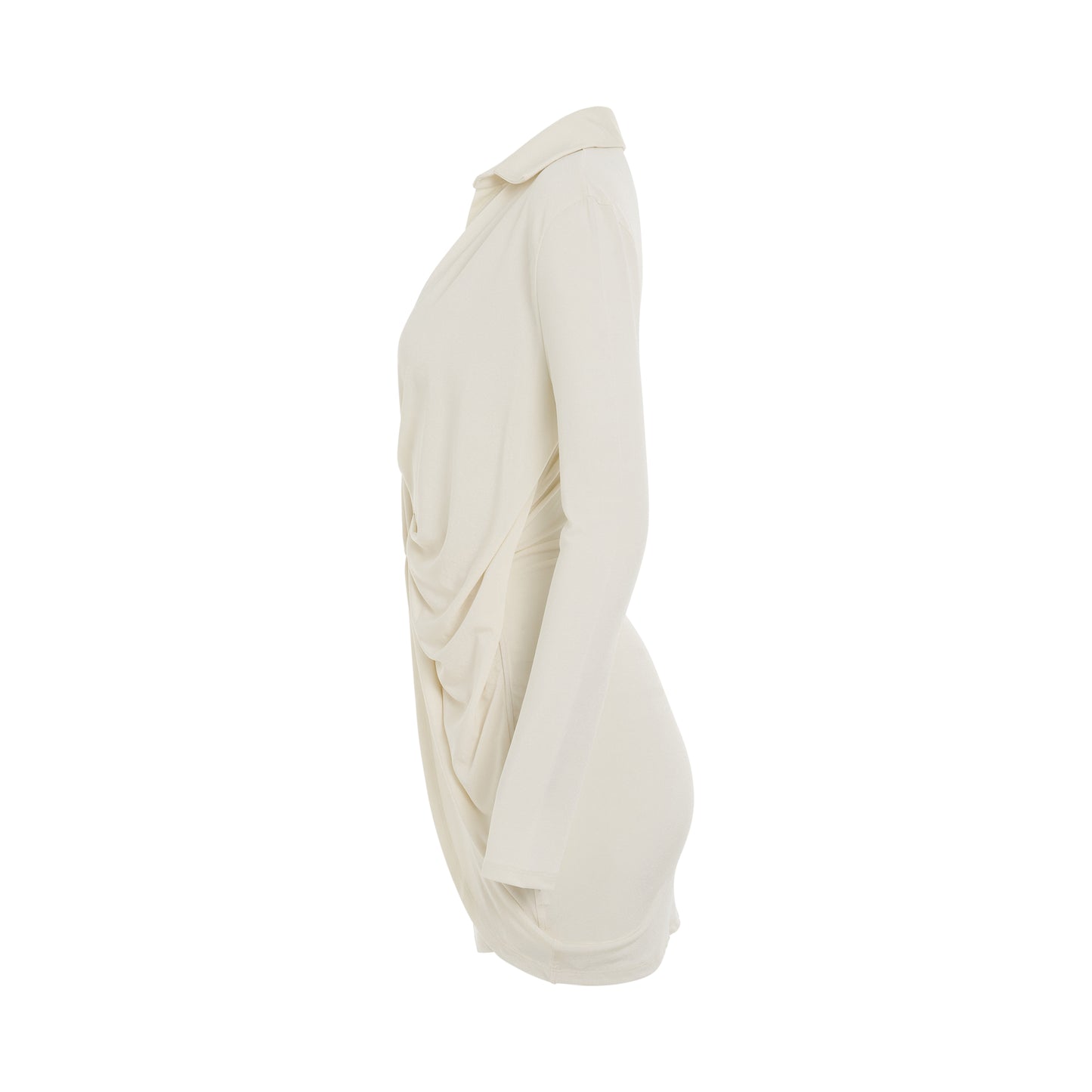 Bahia Twist Jersey Dress in Off-White