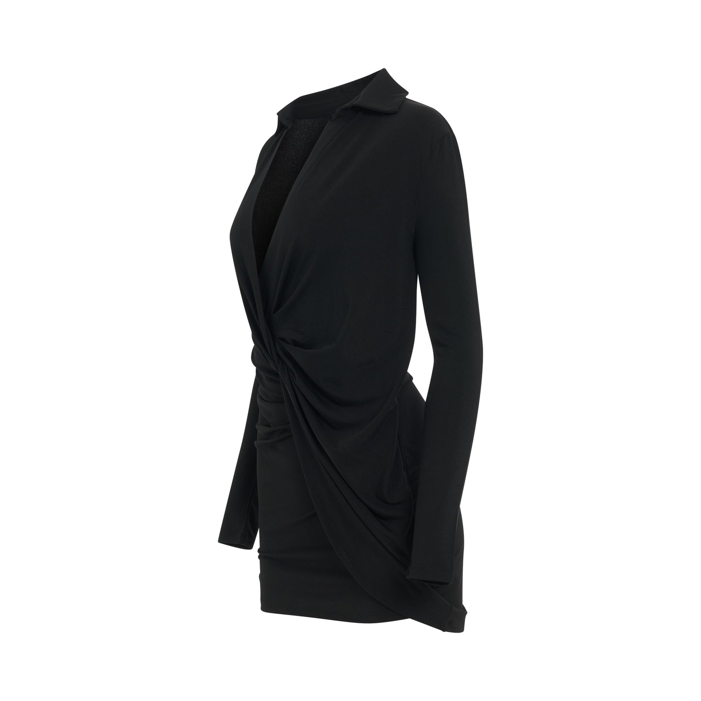 Bahia Twist Jersey Dress in Black