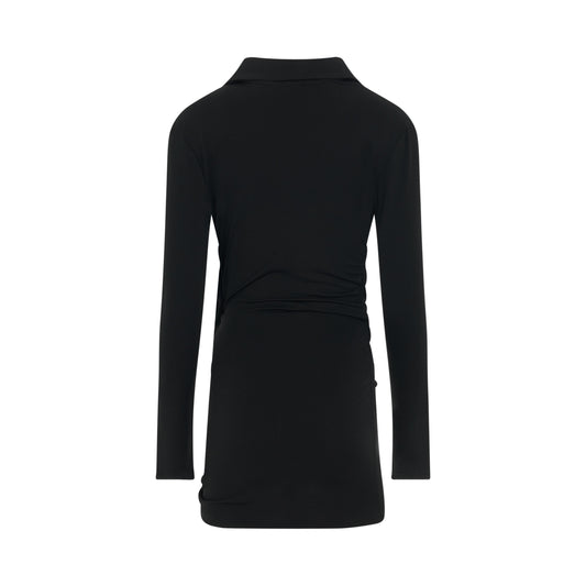 Bahia Twist Jersey Dress in Black