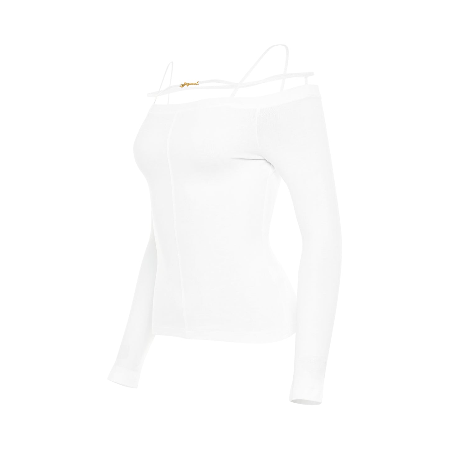 Sierra Long Sleeve Lingerie Top in White