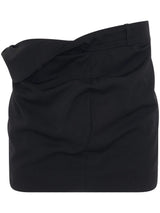 Bahia Twist Mini Skirt in Black
