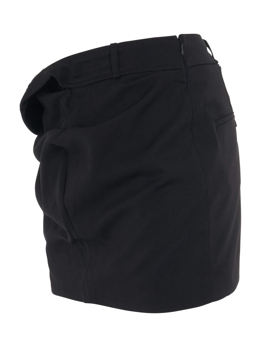 Bahia Twist Mini Skirt in Black