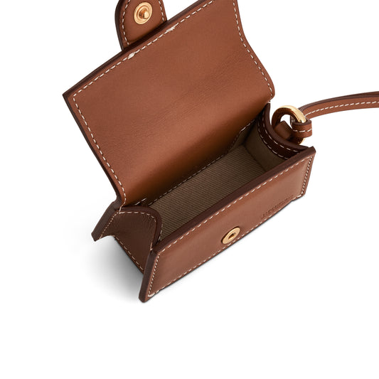 Le Porte Bambino Leather Pouch in Light Brown 2