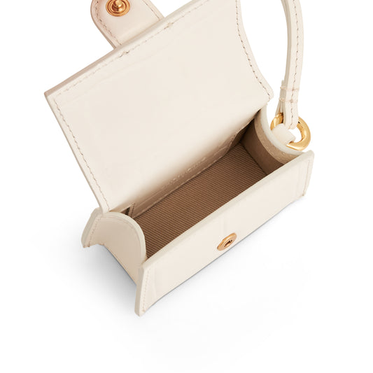 Le Porte Bambino Leather Pouch in Light Ivory