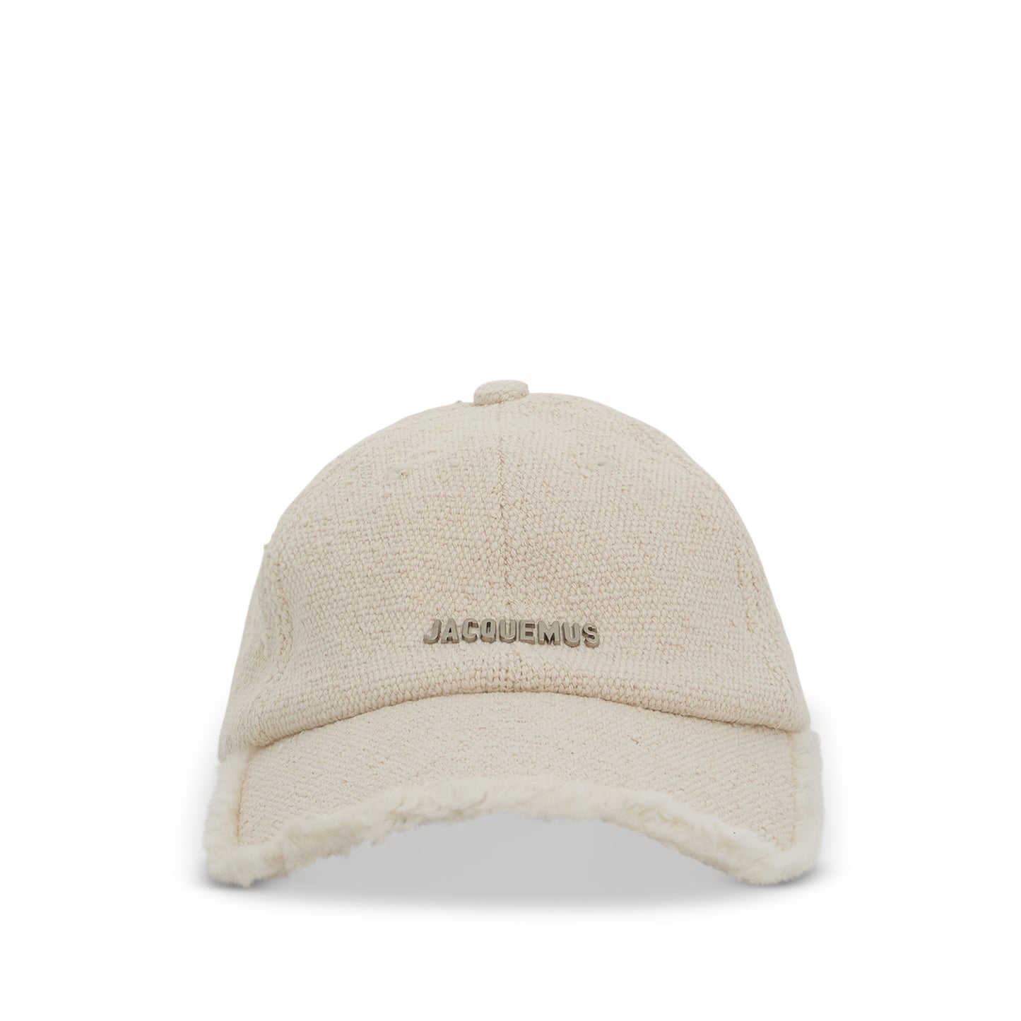 Artichaut Fringe Canvas Baseball Cap in Off-White