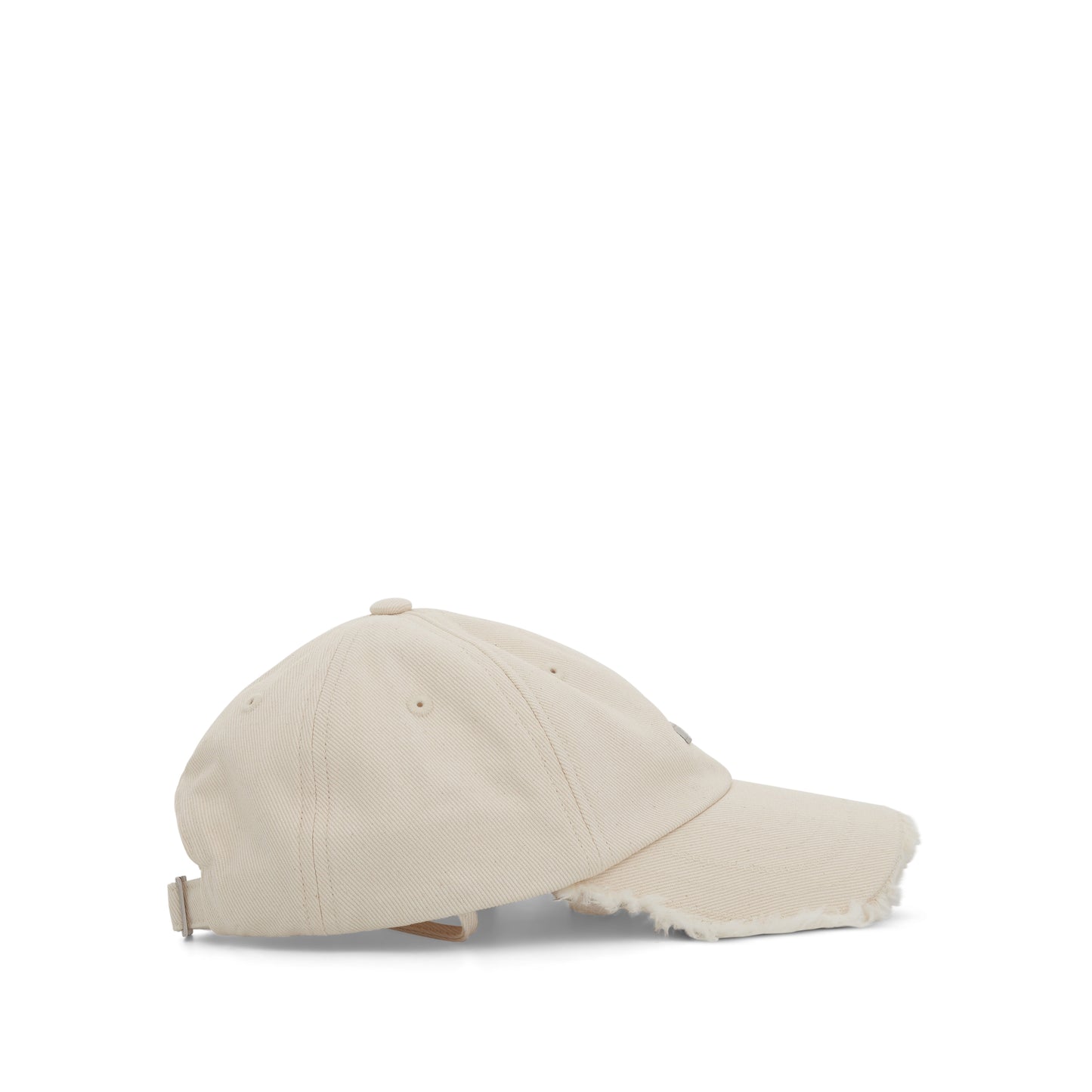 Artichaut Fringe Baseball Cap in Off-White