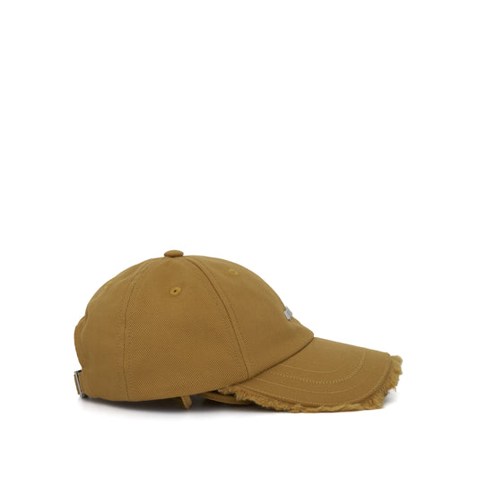 Artichaut Fringe Baseball Cap in Beige