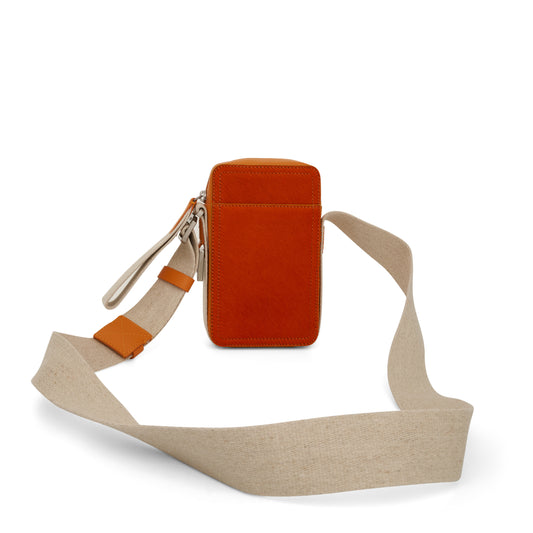 Le Cuerda Vertical Leather Bag in Orange