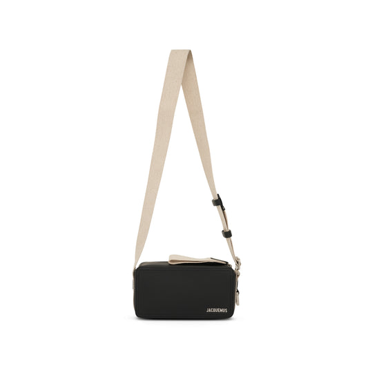 Le Cuerda Horizontal Leather Bag in Black