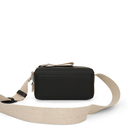 Le Cuerda Horizontal Leather Bag in Black