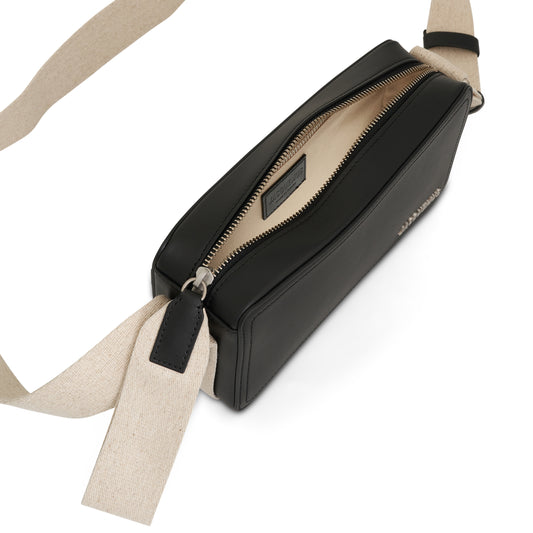 Le Cuerda Horizontal Leather Bag in Black