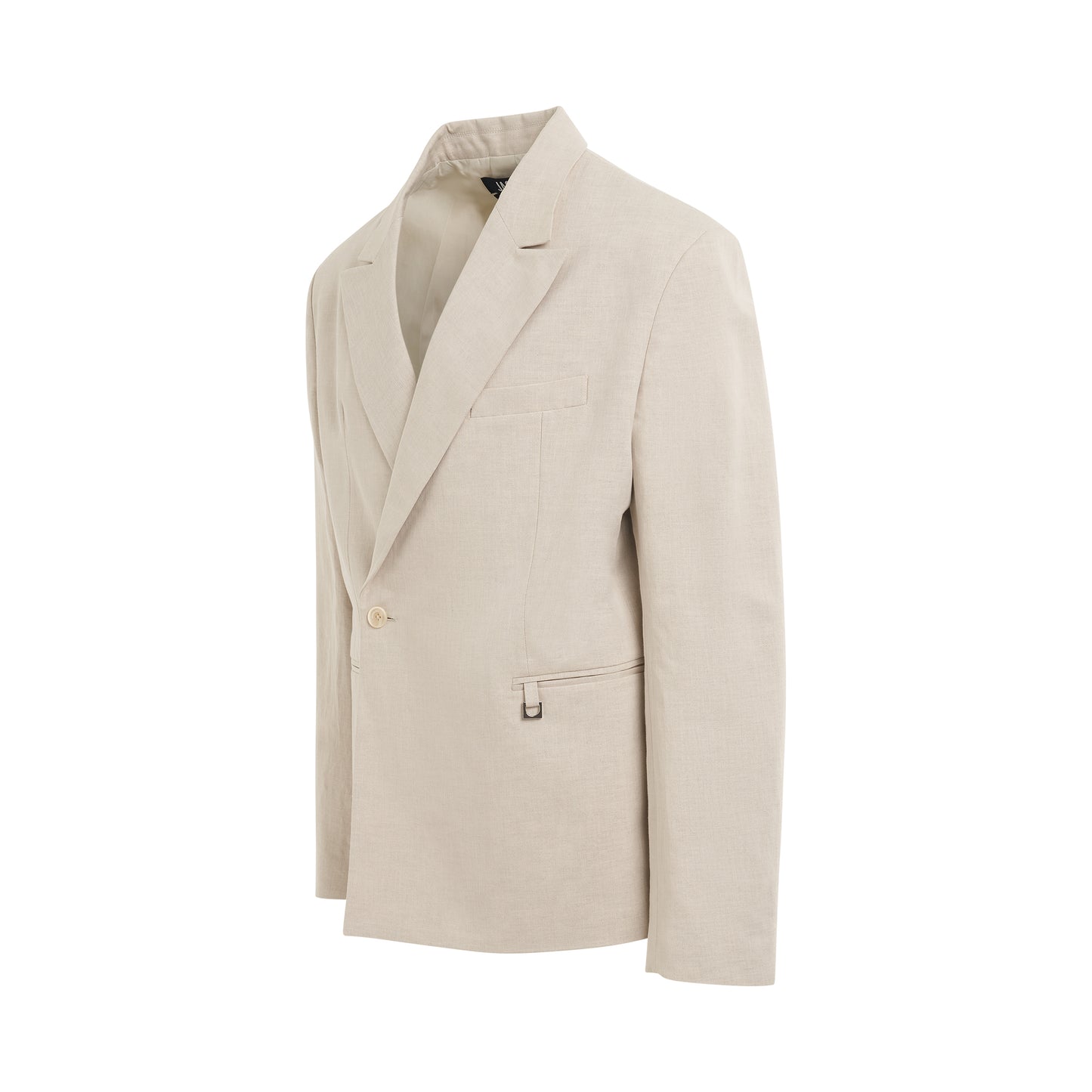 Madeiro Double Breasted Suit Jacket in Light Beige