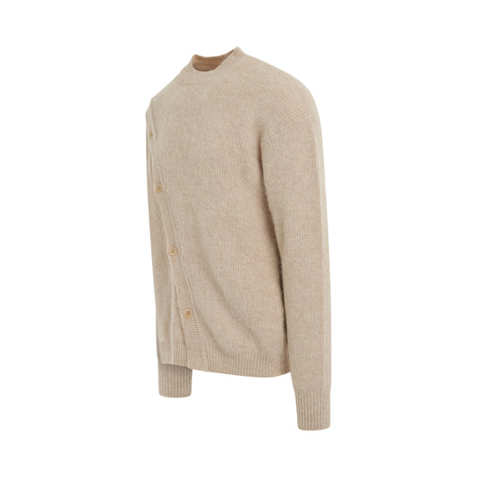 Pau Asymmetric Sweater in Dark Beige