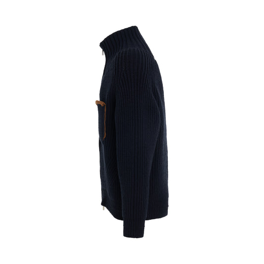 Arco Chunky Cardigan in Navy