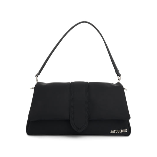 Le Bambimou Nylon Puffed Flap Bag in Black