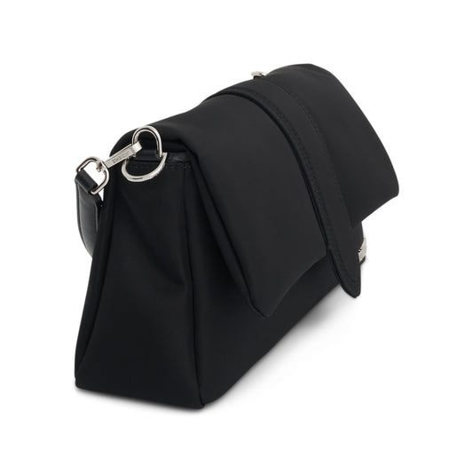 Le Bambimou Nylon Puffed Flap Bag in Black