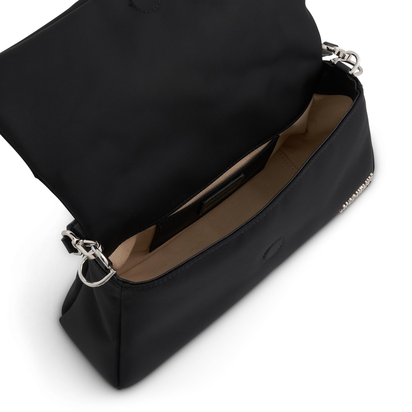 Le Bambimou Nylon Puffed Flap Bag in Black