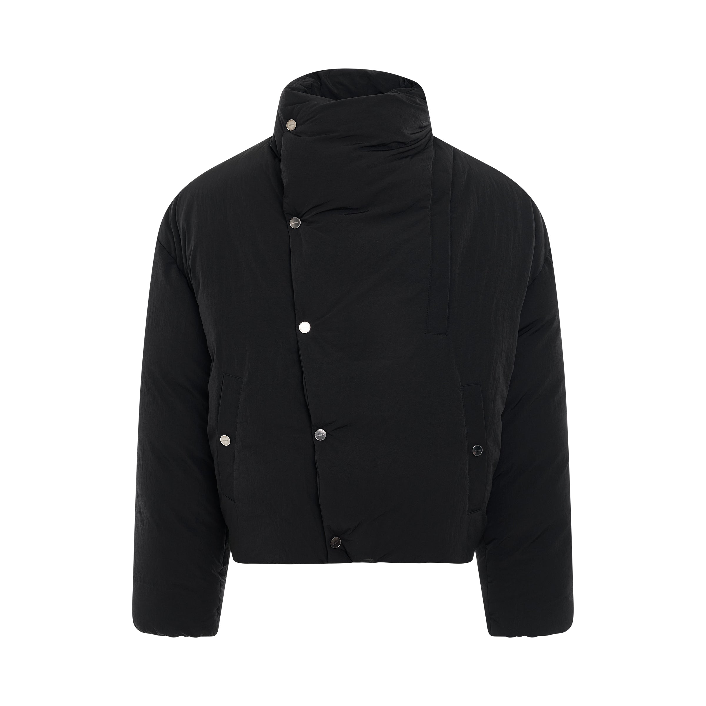 La Doudoune Cocon Button Down Jacket in Black