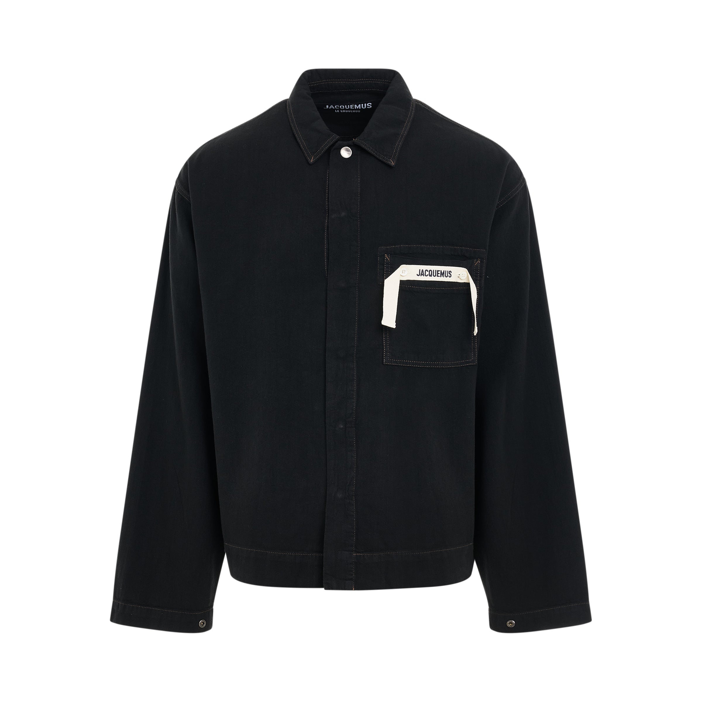 La Chemise De-Nimes Denim Shirt in Black/Brown