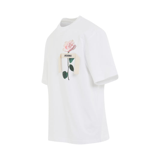 Rose Print T-shirt in White