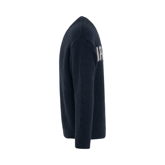 Pavane Back Logo Knit in Dark Navy