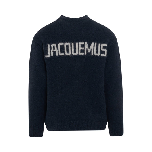 Pavane Back Logo Knit in Dark Navy