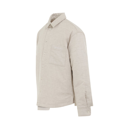 Boulanger Puffed Overshirt in Light Beige