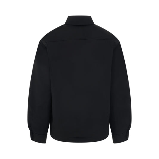 Boulanger Virgin Wool Puffed Overshirt in Black