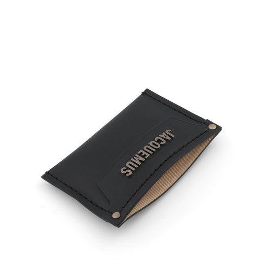 Le Porte Carte Meunier Leather Card Holder in Black