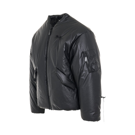 Balloon Bomber Jacket in Black